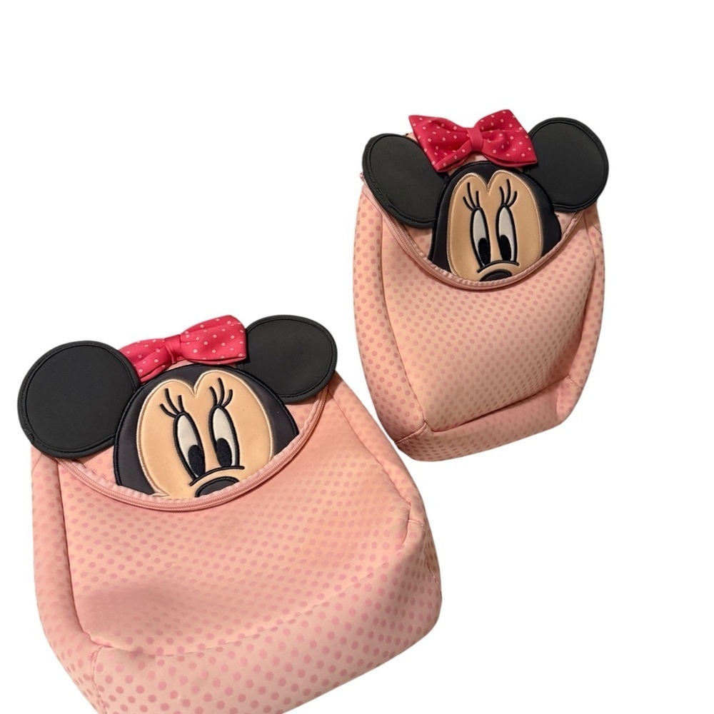Two Mini Twins Disney Pink Polka Dot Apparel In Great Conditions